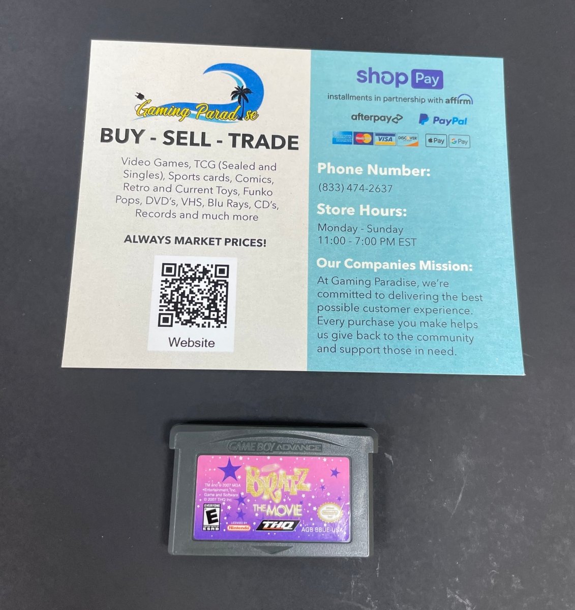 Bratz: The Movie GameBoy Advance CL 01