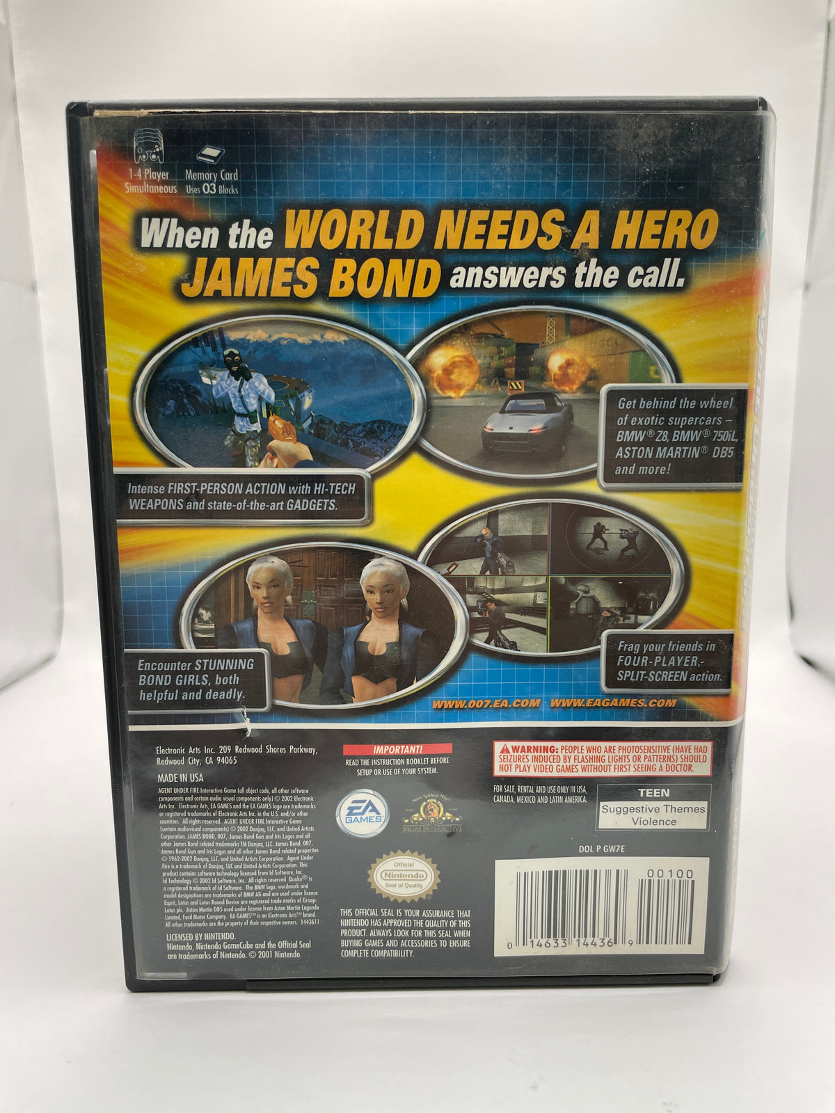 007 Agent Under Fire CL02 (CIB) Gamecube