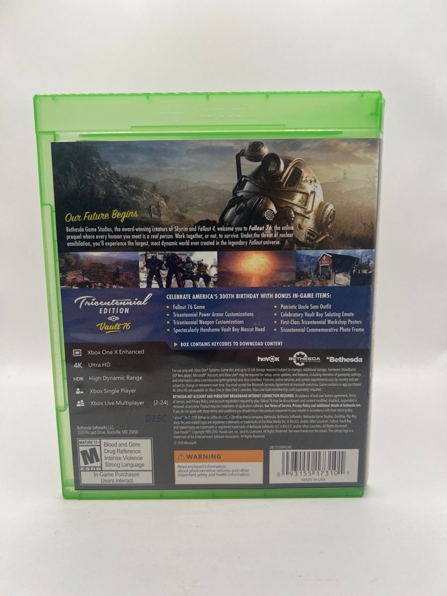 Fallout 76 [Tricentennial Edition] CL01 (CIB) Xbox One