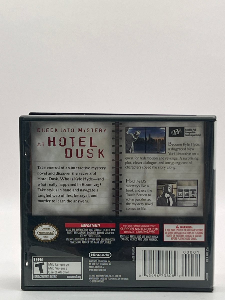 Hotel Dusk: Room 215 CL01 (CIB) Nintendo DS