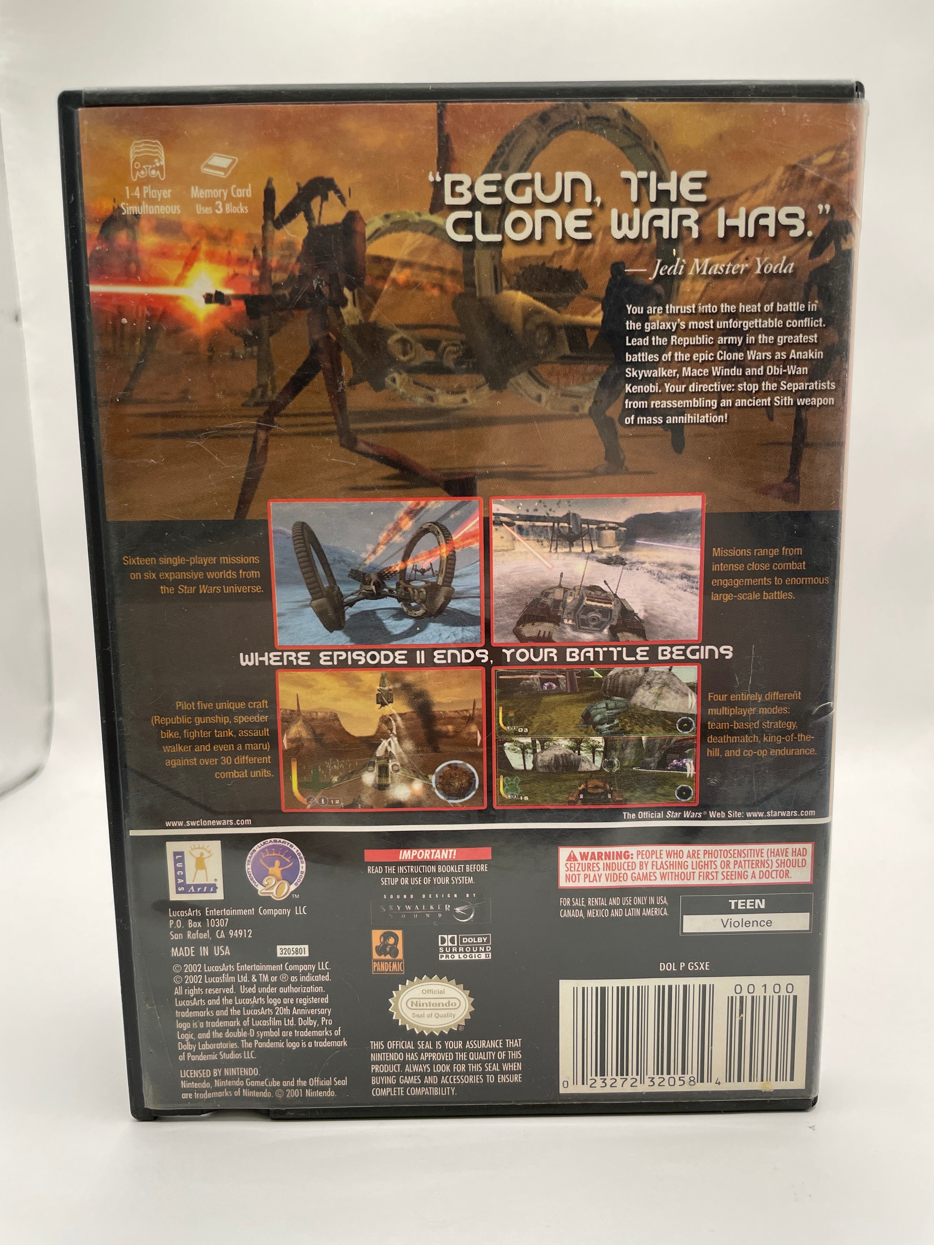 Star Wars Clone Wars CL01 (Missing Manual) Gamecube