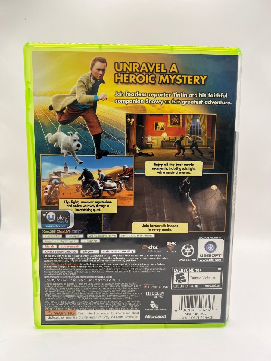 Adventures of Tintin: The Game CL01 (CIB) Xbox 360