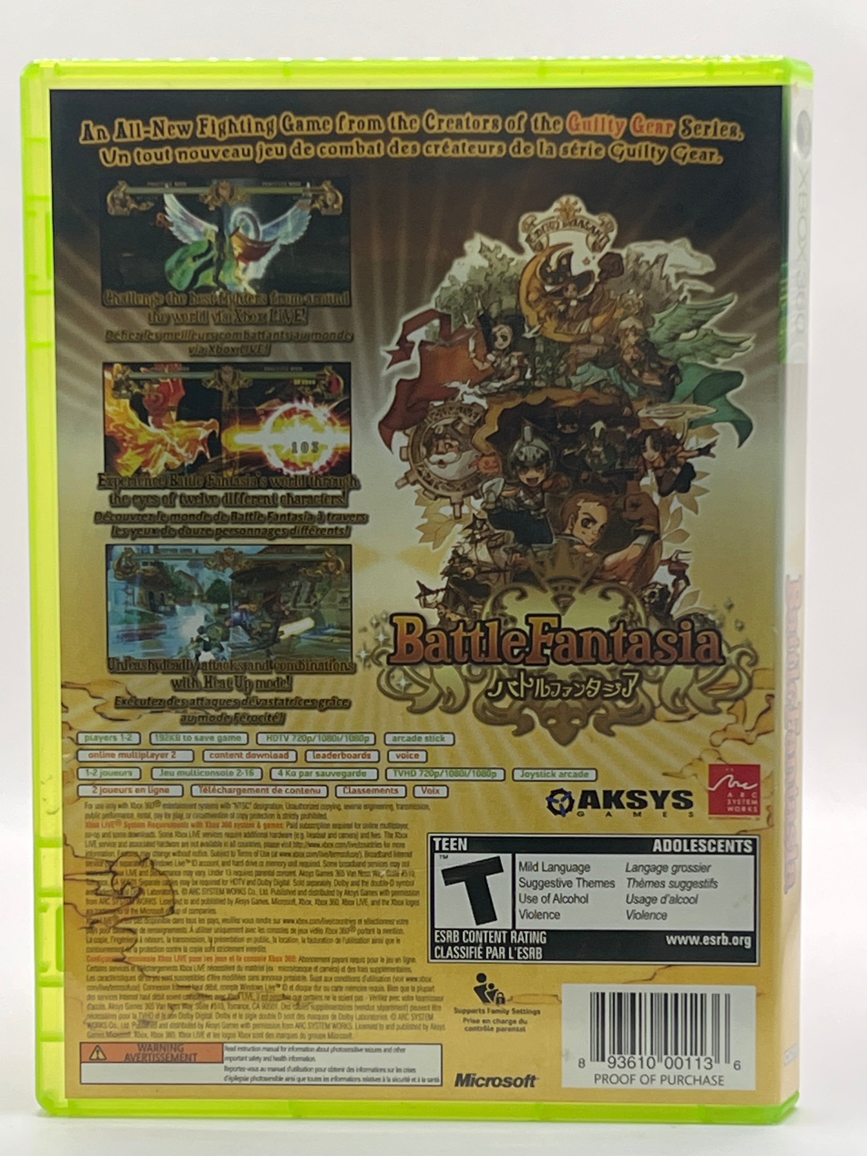 Battle Fantasia CL01 (CIB) Xbox 360