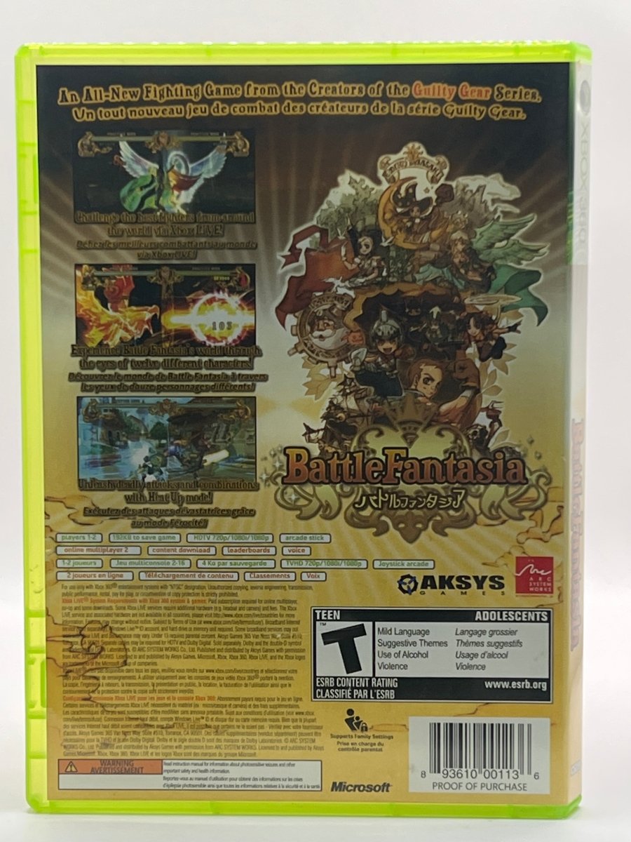 Battle Fantasia CL01 (CIB) Xbox 360