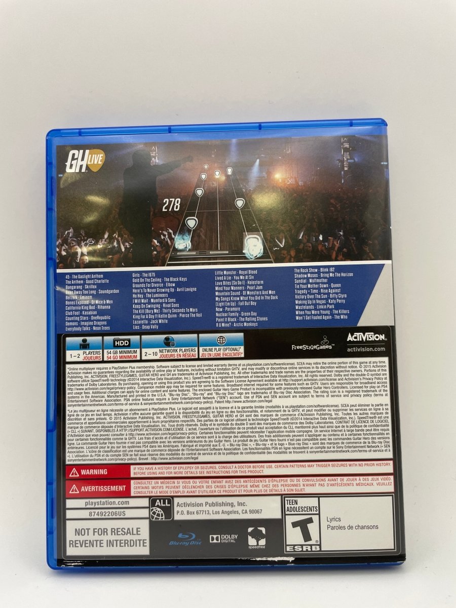 Guitar Hero Live CL01 (CIB) PlayStation 4