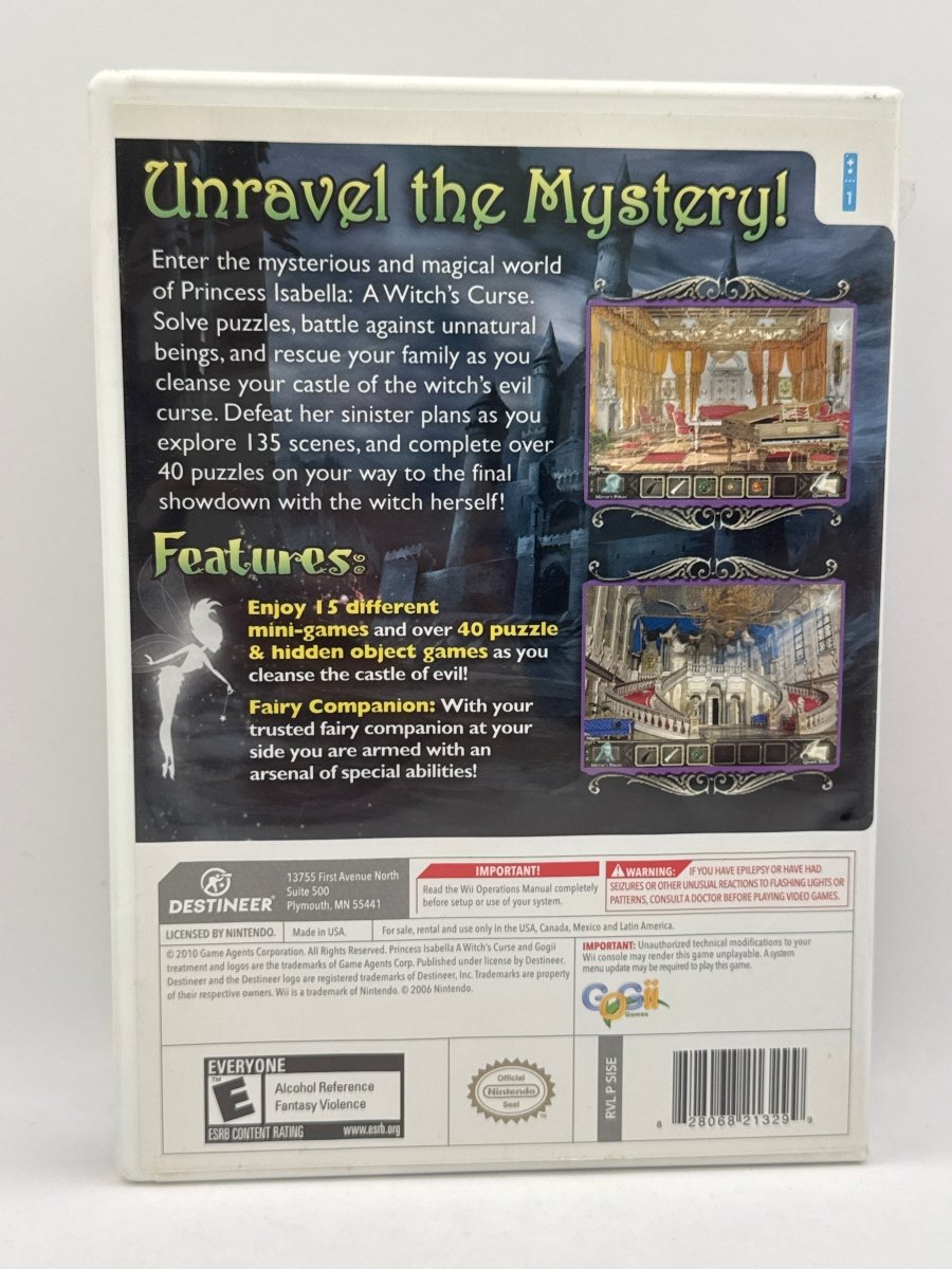 Princess Isabella: A Witch's Curse CL01 (CIB) Nintendo Wii