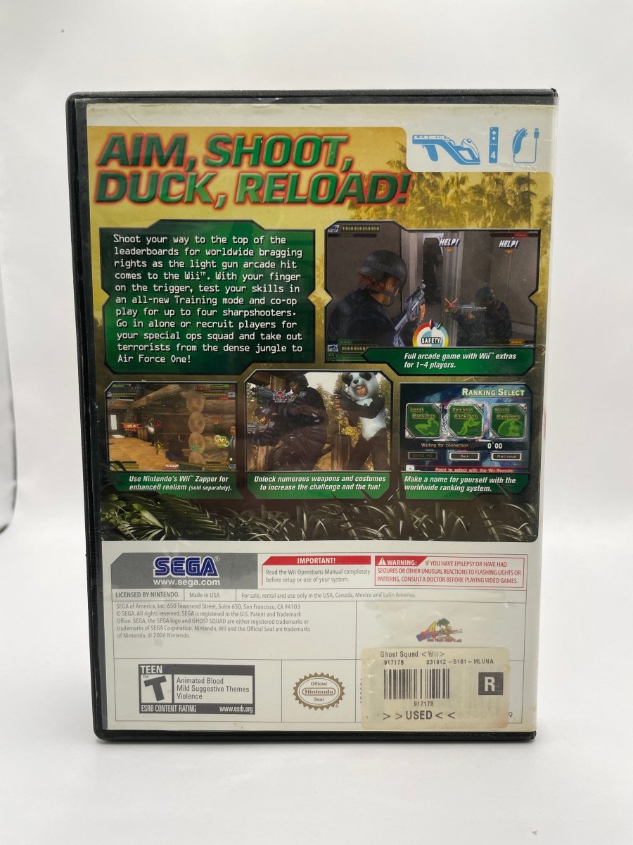 Ghost Squad CL01 (Missing Manual) Nintendo Wii