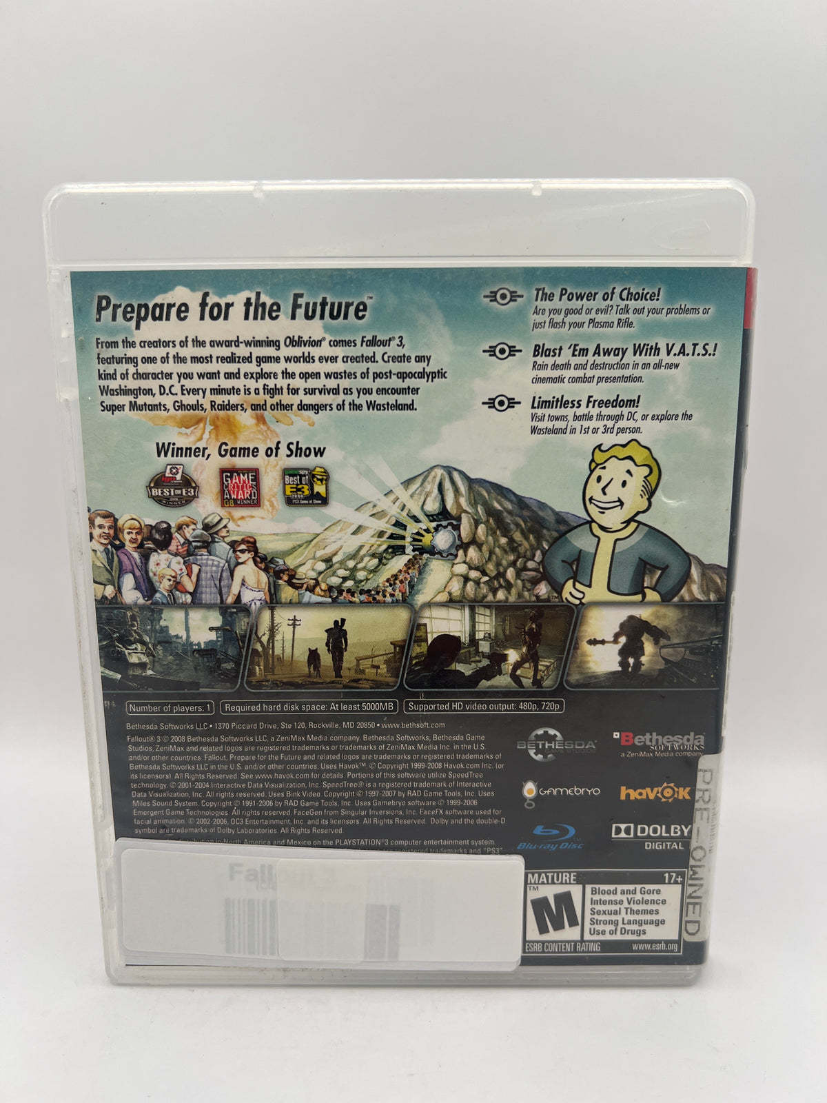 Fallout 3 CL02 (CIB) Playstation 3