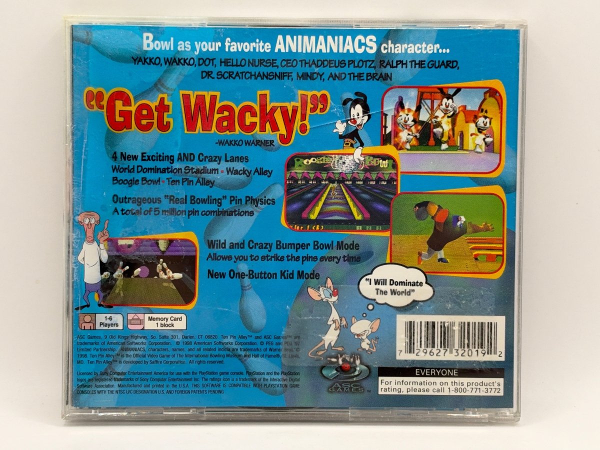 Animaniacs Ten Pin Alley CL01 (CIB) Playstation One