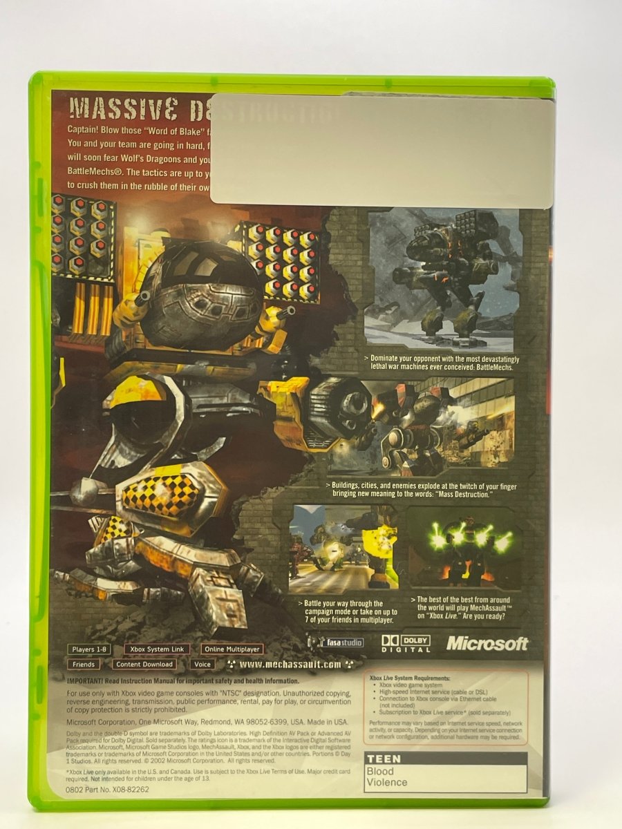 MechAssault CL01 (CIB) Original Xbox