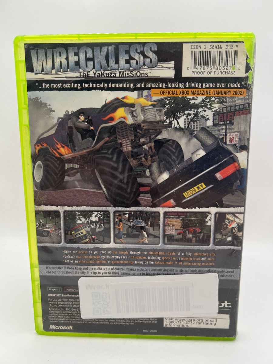 Wreckless Yakuza Missions CL03 (CIB) Original Xbox
