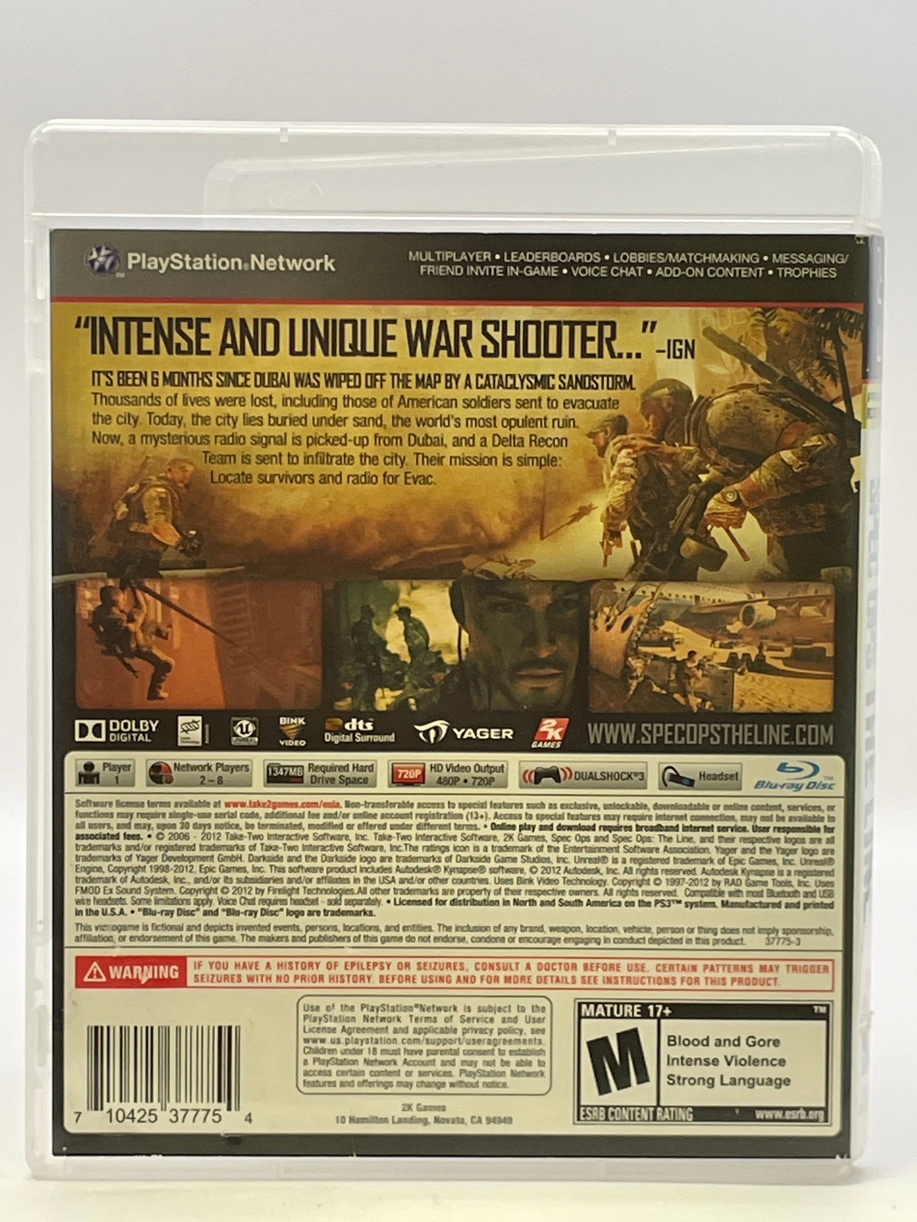 Spec Ops The Line [Premium Edition] CL01 (Missing Manual) Playstation 3