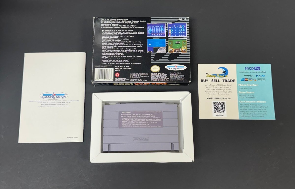 Super Baseball Simulator 1.000 Super Nintendo CL 01