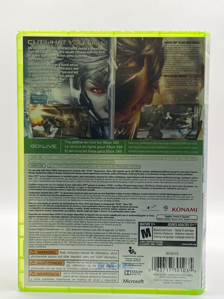 Metal Gear Rising: Revengeance CL01 (CIB) Xbox 360