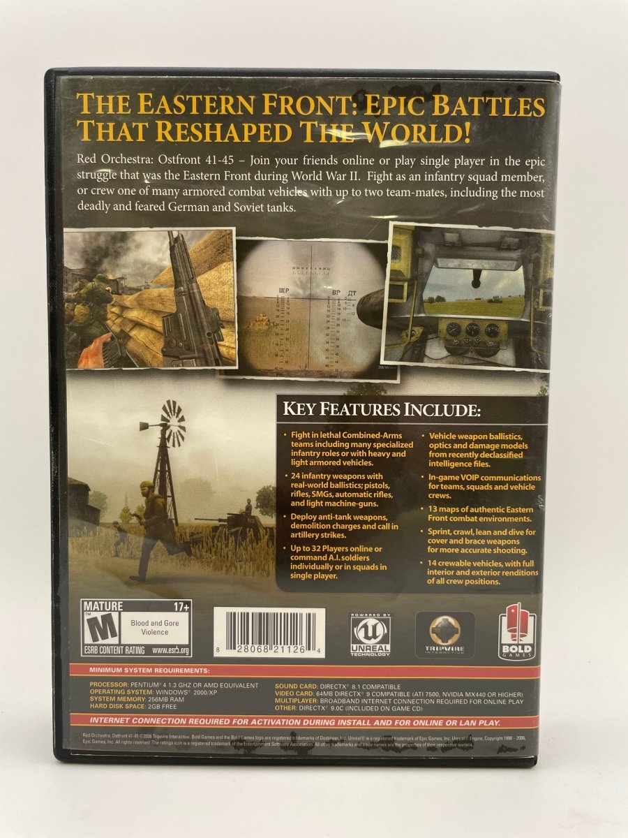 Red Orchestra: Ostfront 41-45 CL02 (CIB) PC Games