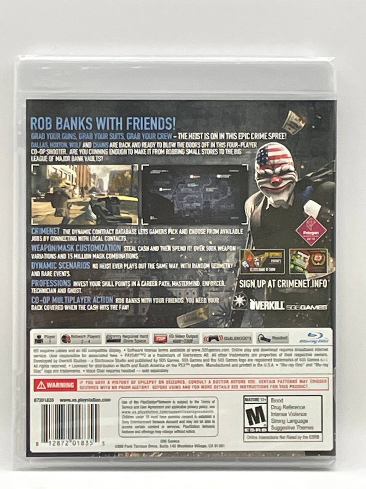 Payday 2: Safecracker Edition CL01 (NEW) PlayStation 3