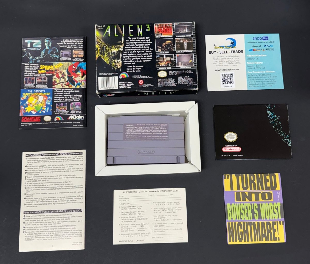 Alien 3 Super Nintendo CL 01