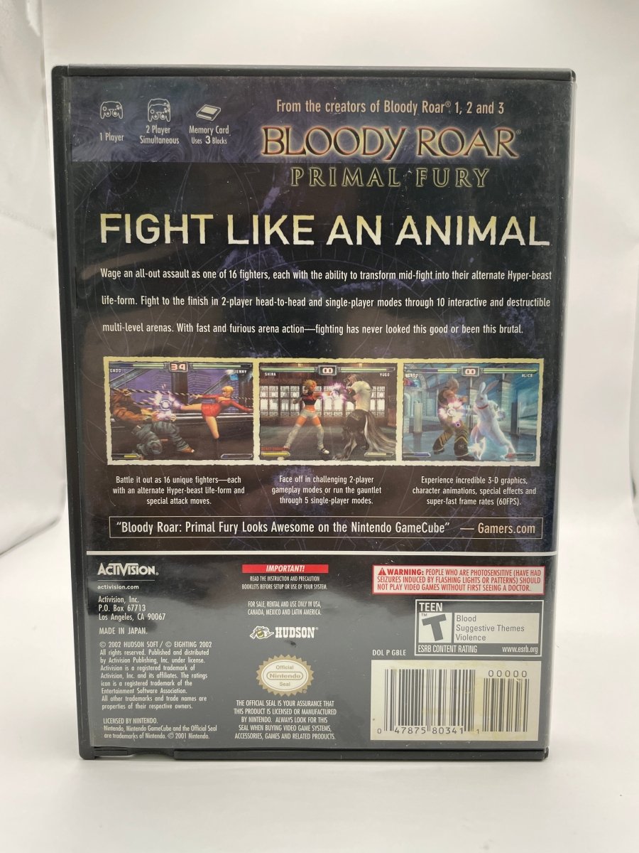 Bloody Roar Primal Fury CL01 (CIB) Gamecube