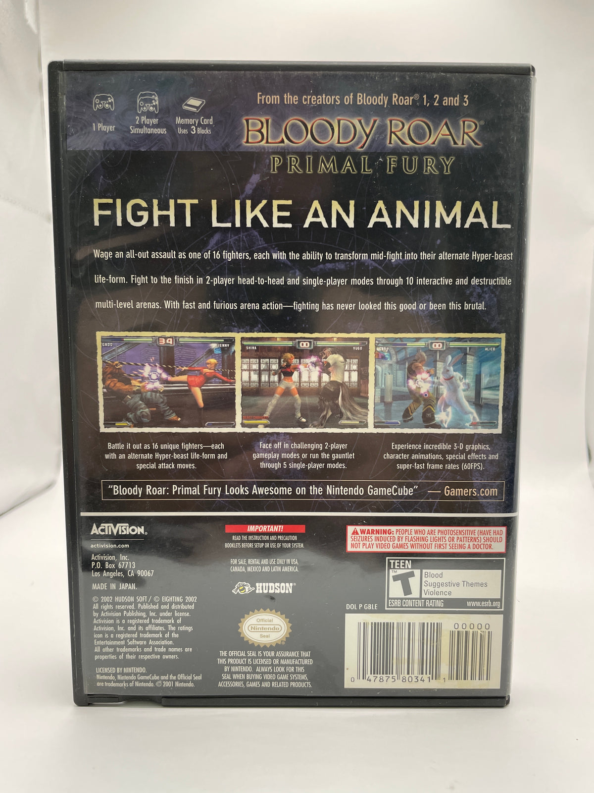 Bloody Roar Primal Fury CL01 (CIB) Gamecube