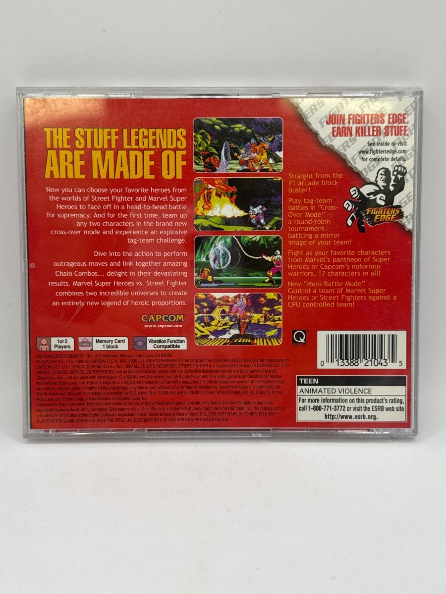 Marvel Super Heroes VS. Street Fighter CL01 (CIB) PlayStation One