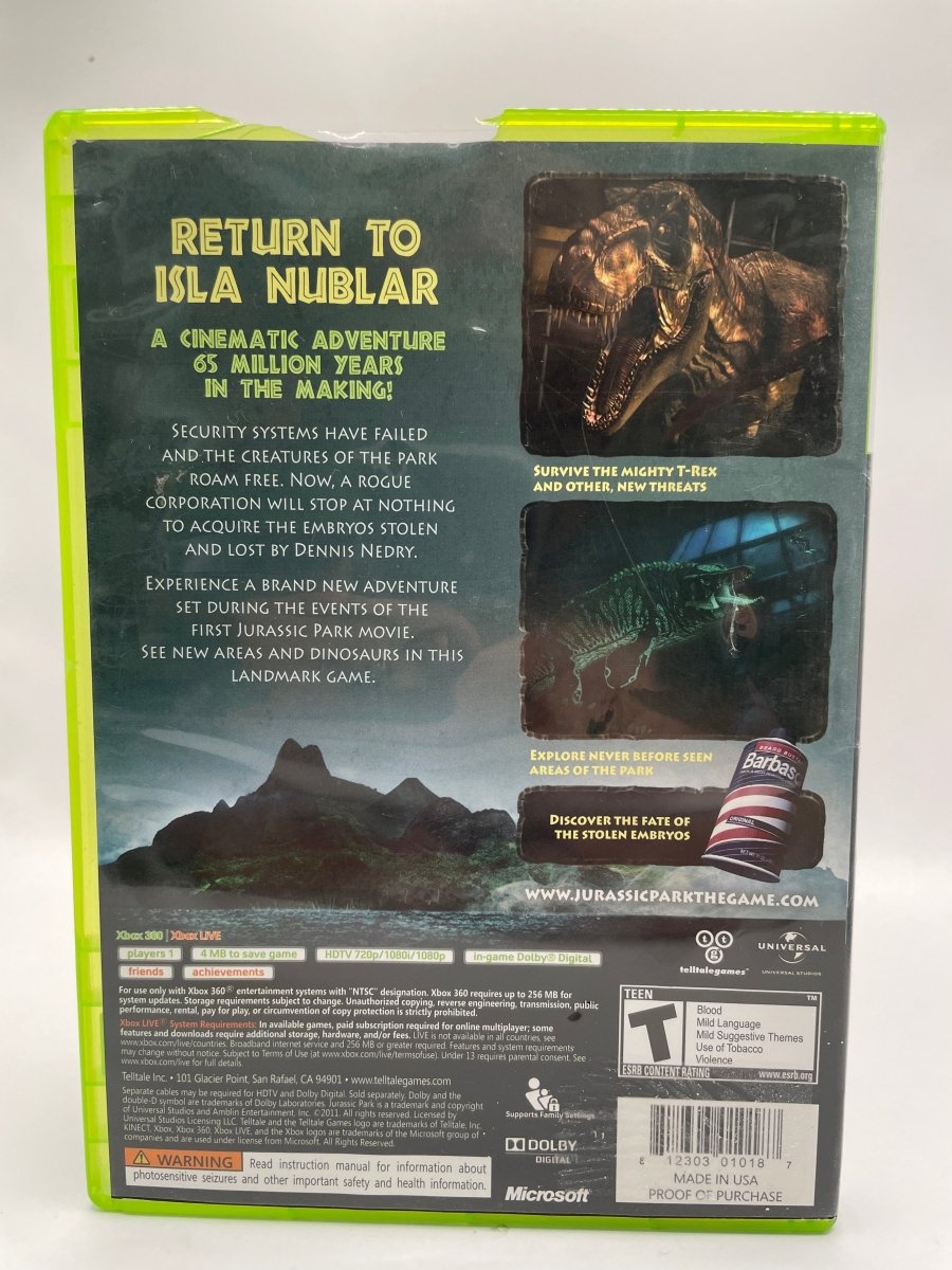 Jurassic Park: The Game CL01 (CIB) Xbox 360