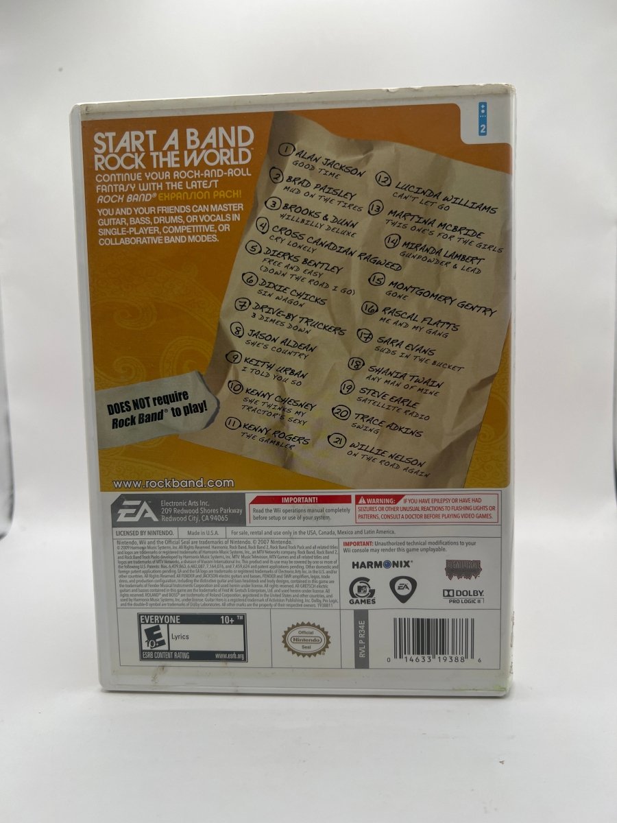 Rock Band Country Track Pack CL01 (CIB) Nintendo Wii