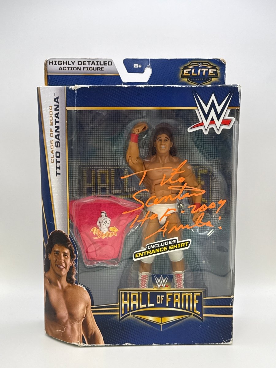 WWE Elite Collection Hall Of Fame Class Of 2004 Tito Santana Signed Action Figure