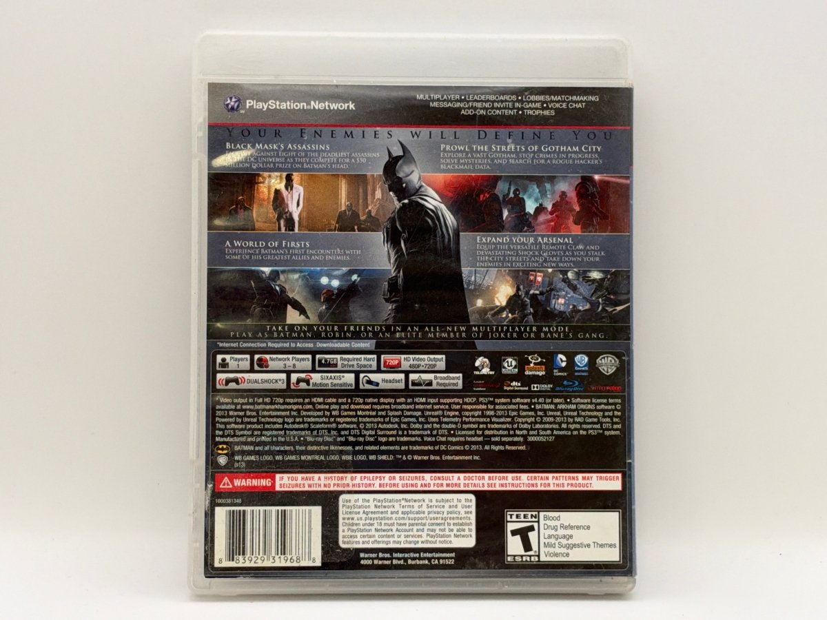 Batman: Arkham Origins CL02 (CIB) Playstation 3