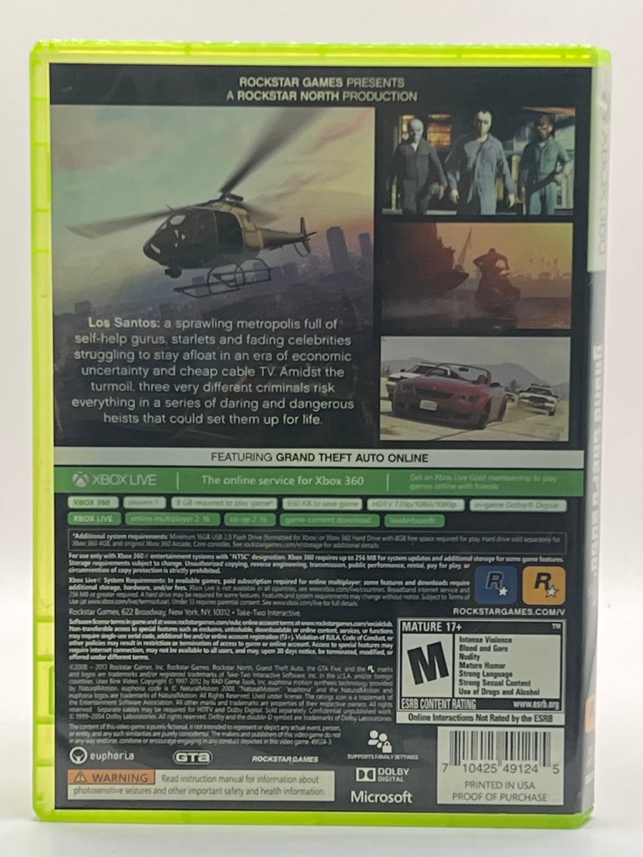 Grand Theft Auto V CL01 (CIB) Xbox 360