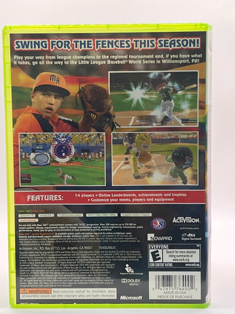 Little League World Series Baseball 2010 CL01 (CIB) Xbox 360