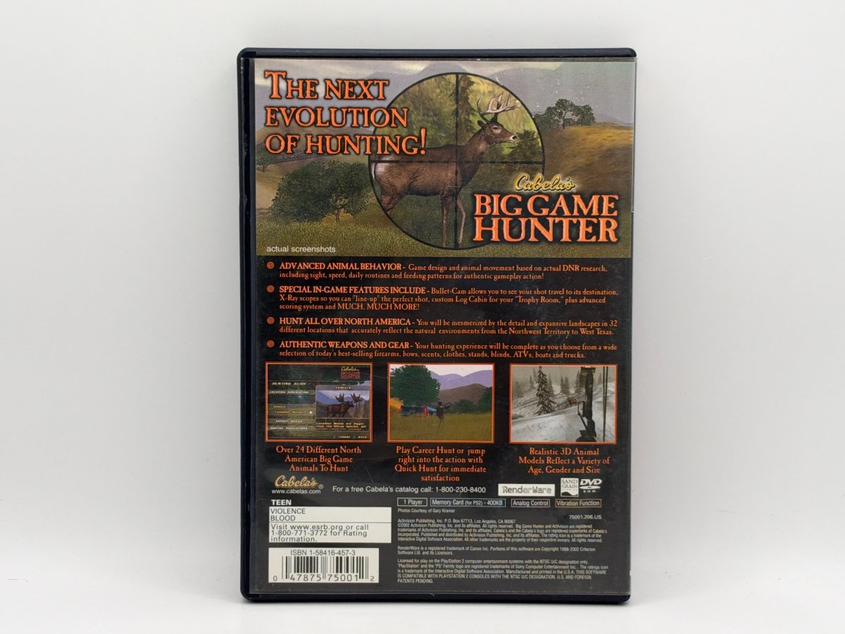 Cabela's Big Game Hunter CL02 (CIB) PlayStation 2