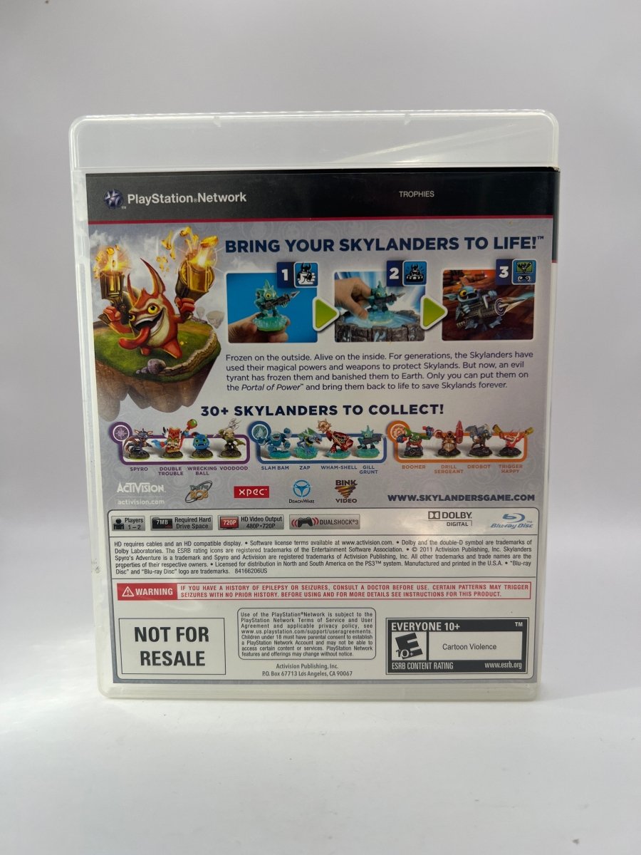 Skylanders Spyro's Adventure [Game Only] CL01 (Missing Manual) Playstation 3