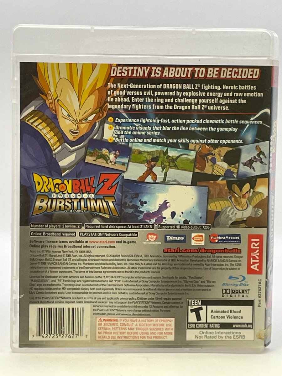 Dragon Ball Z Burst Limit CL01 (CIB) PlayStation 3