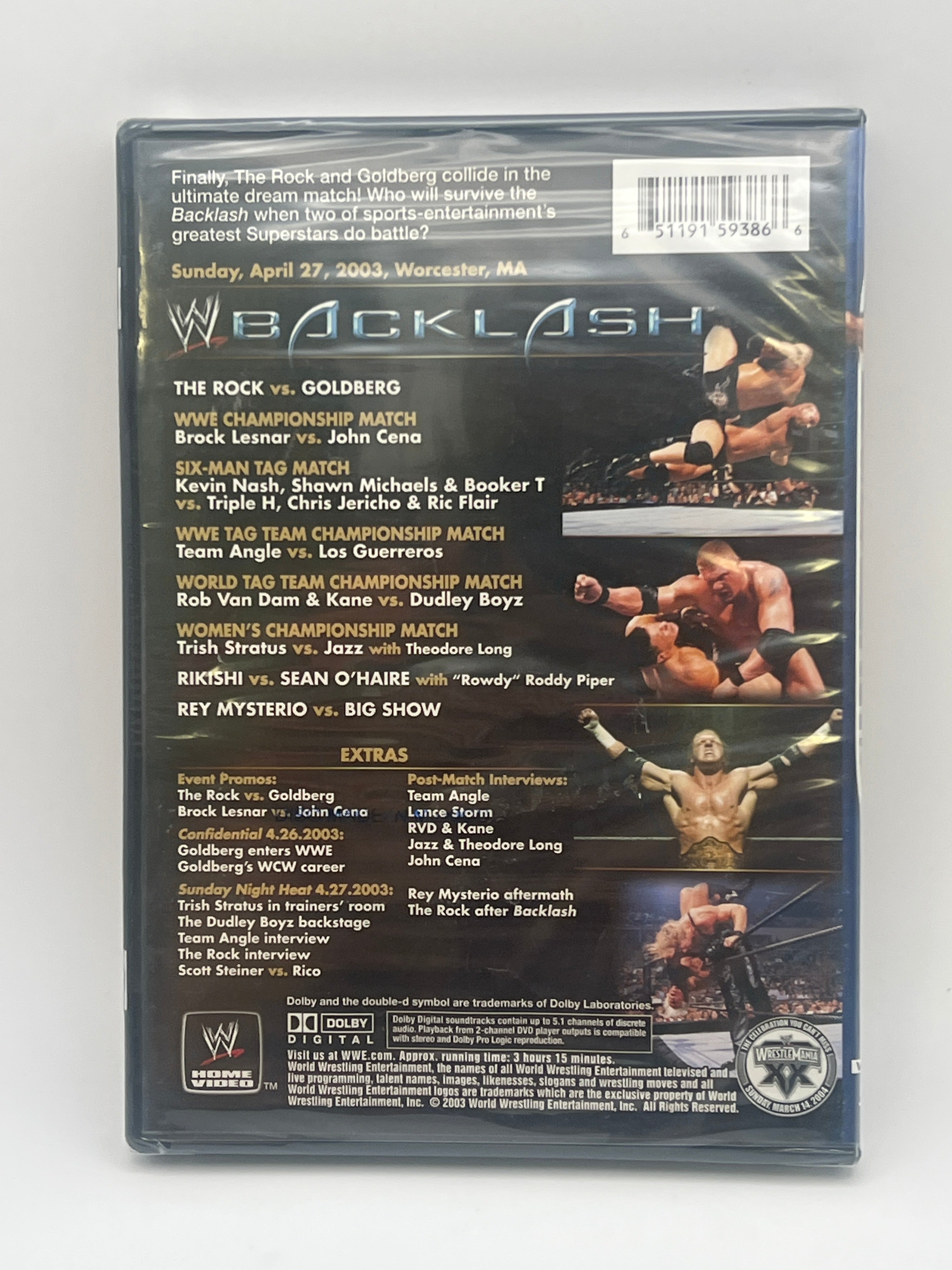 WWE: Backlash (2003) New DVD
