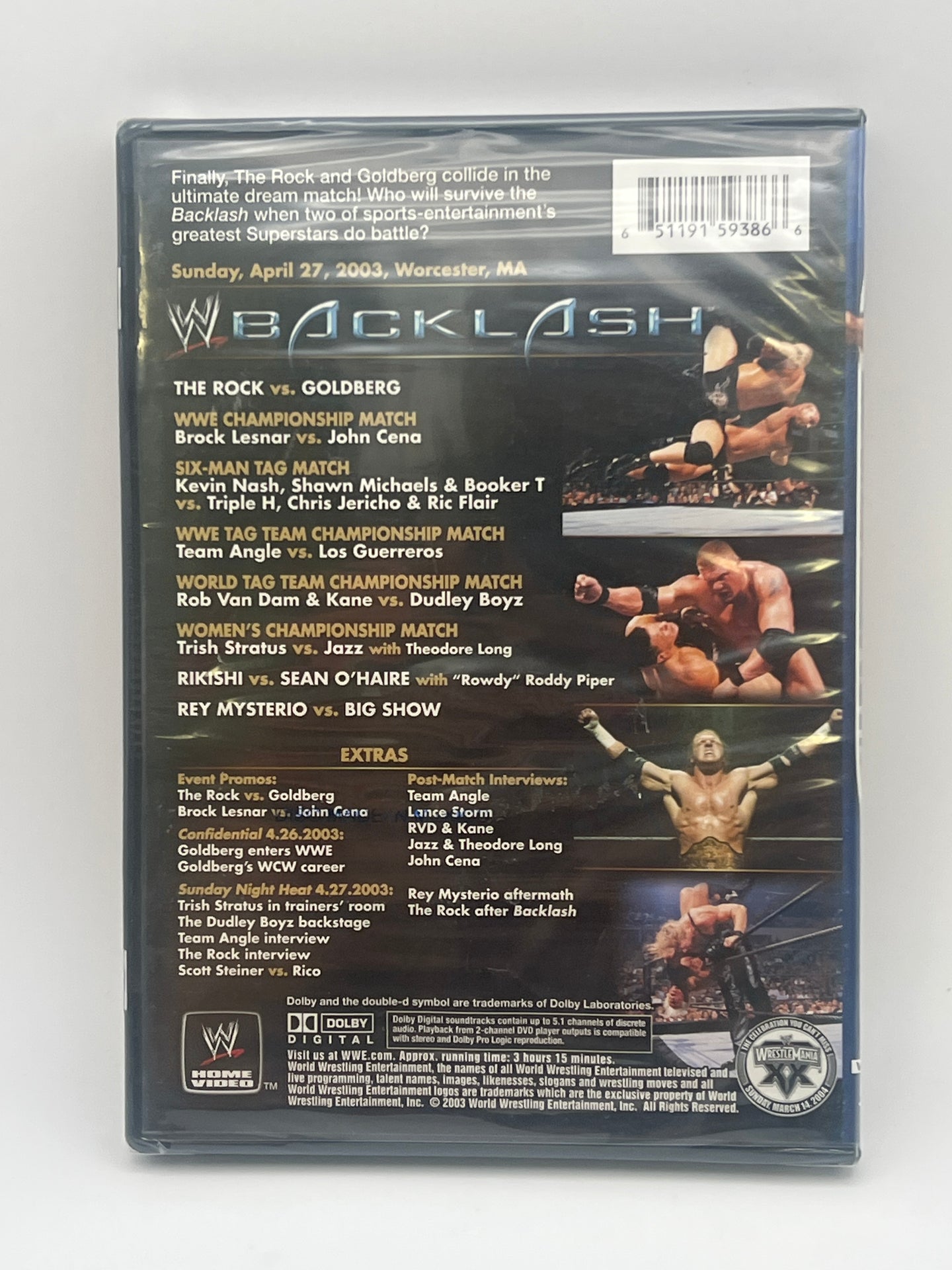 WWE: Backlash (2003) New DVD