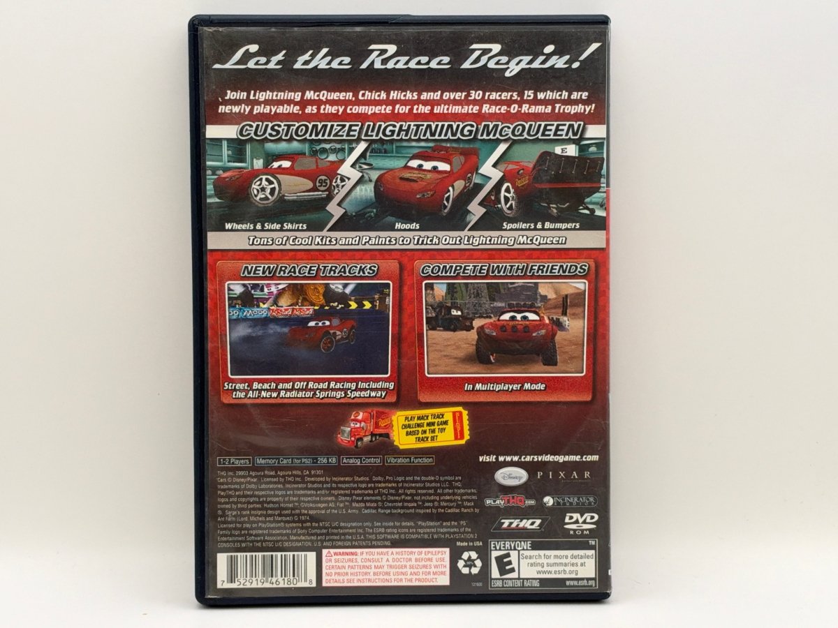 Cars Race-O-Rama CL01 (Missing Manual) PlayStation 2