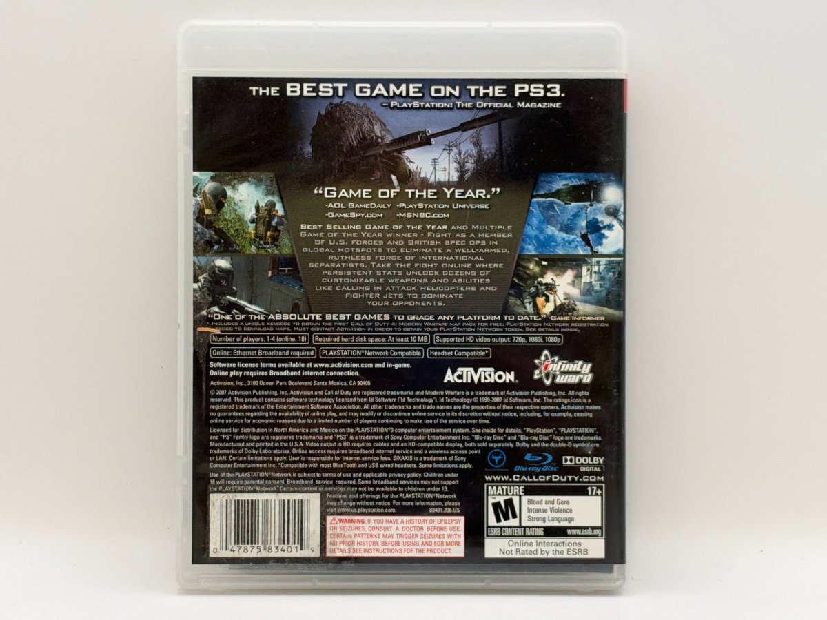Call of Duty 4 Modern Warfare [Game of the Year] CL02 (CIB) Playstation 3