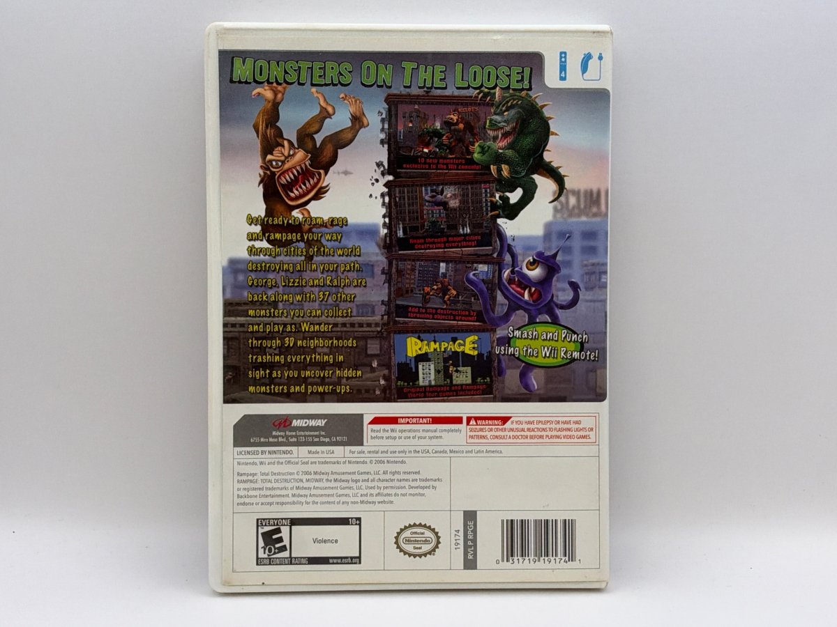 Rampage Total Destruction CL01 (CIB) Nintendo Wii