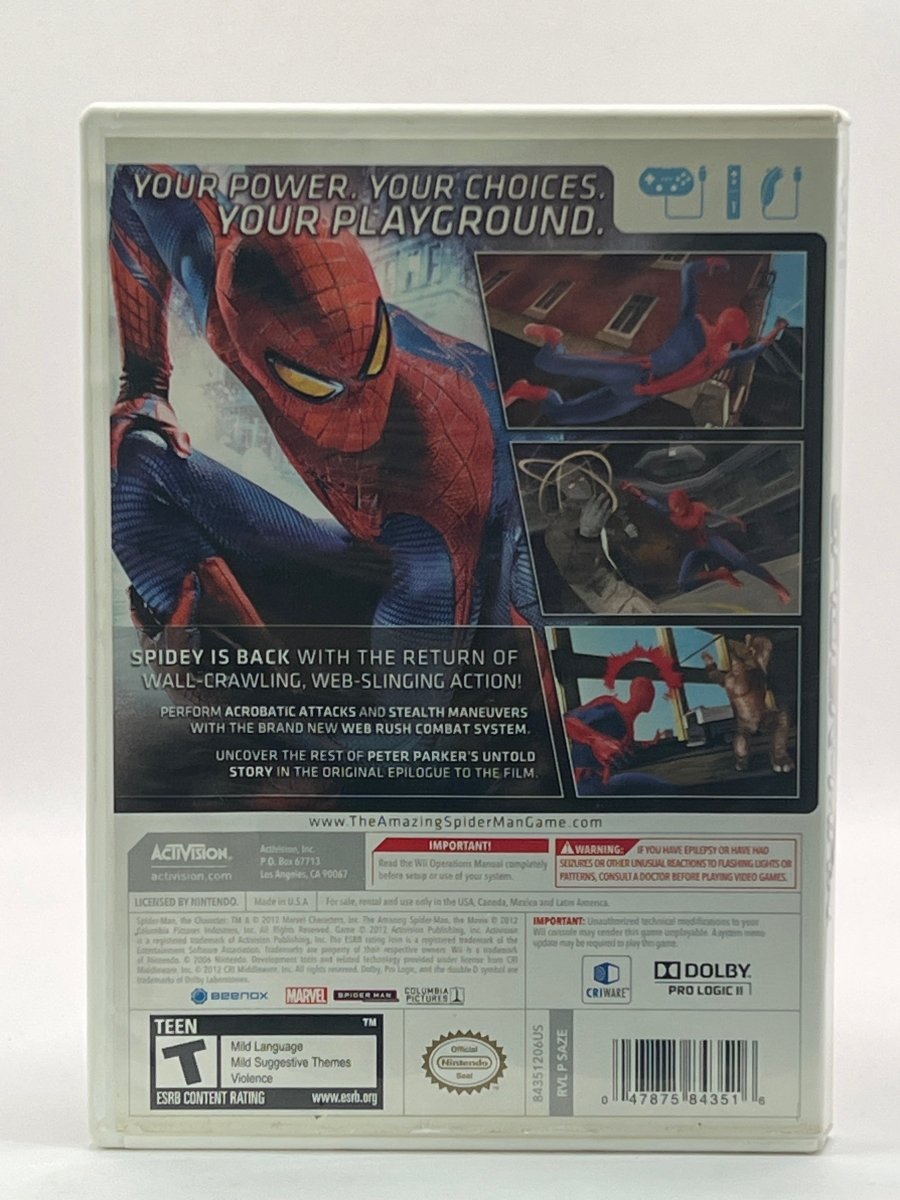 The Amazing Spider-Man CL01 (CIB) Nintendo Wii