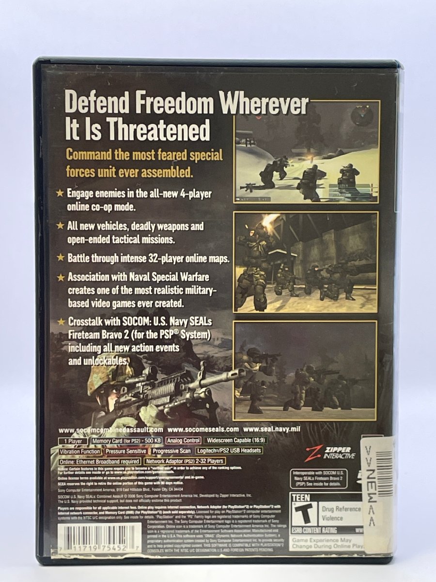SOCOM US Navy Seals Combined Assault CL04 (CIB) PlayStation 2