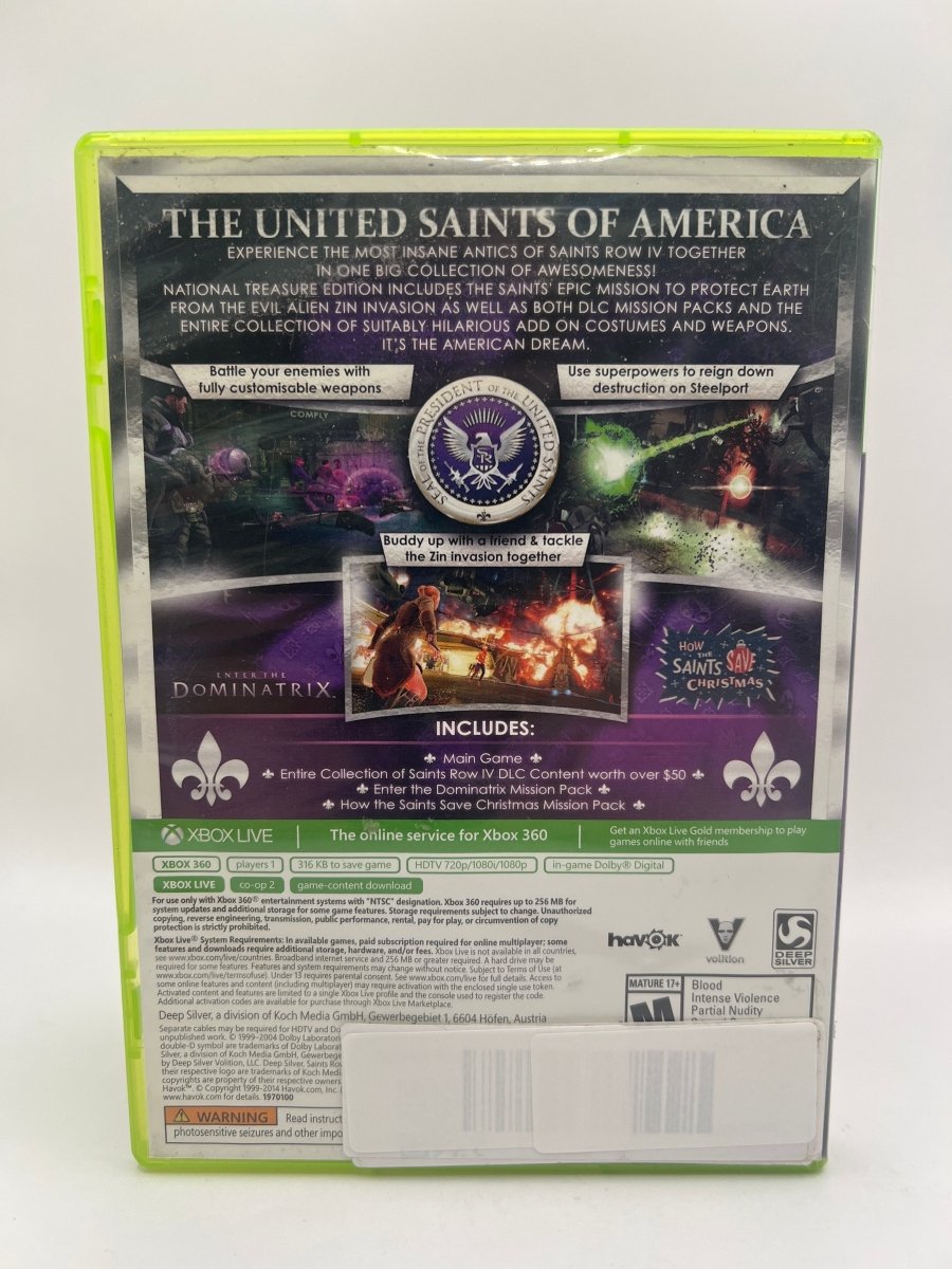 Saints Row IV: National Treasure Edition CL02 (CIB) Xbox 360