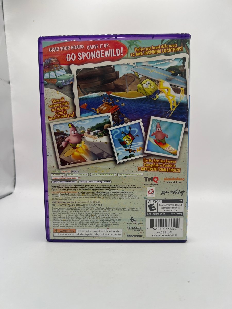 Spongebob Surf & Skate Roadtrip CL01 (CIB) Xbox 360