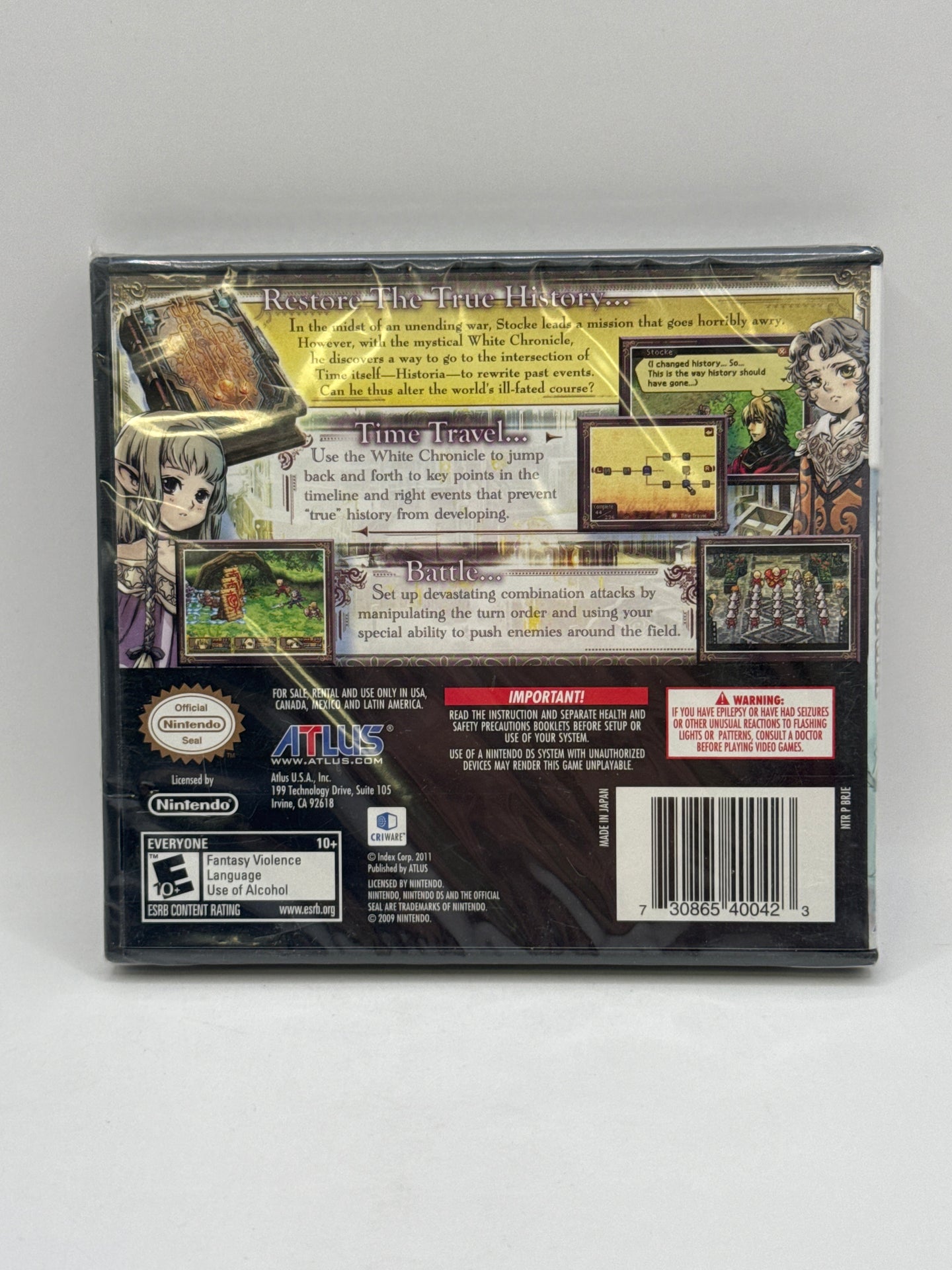 Radiant Historia CL01 (New) Nintendo DS