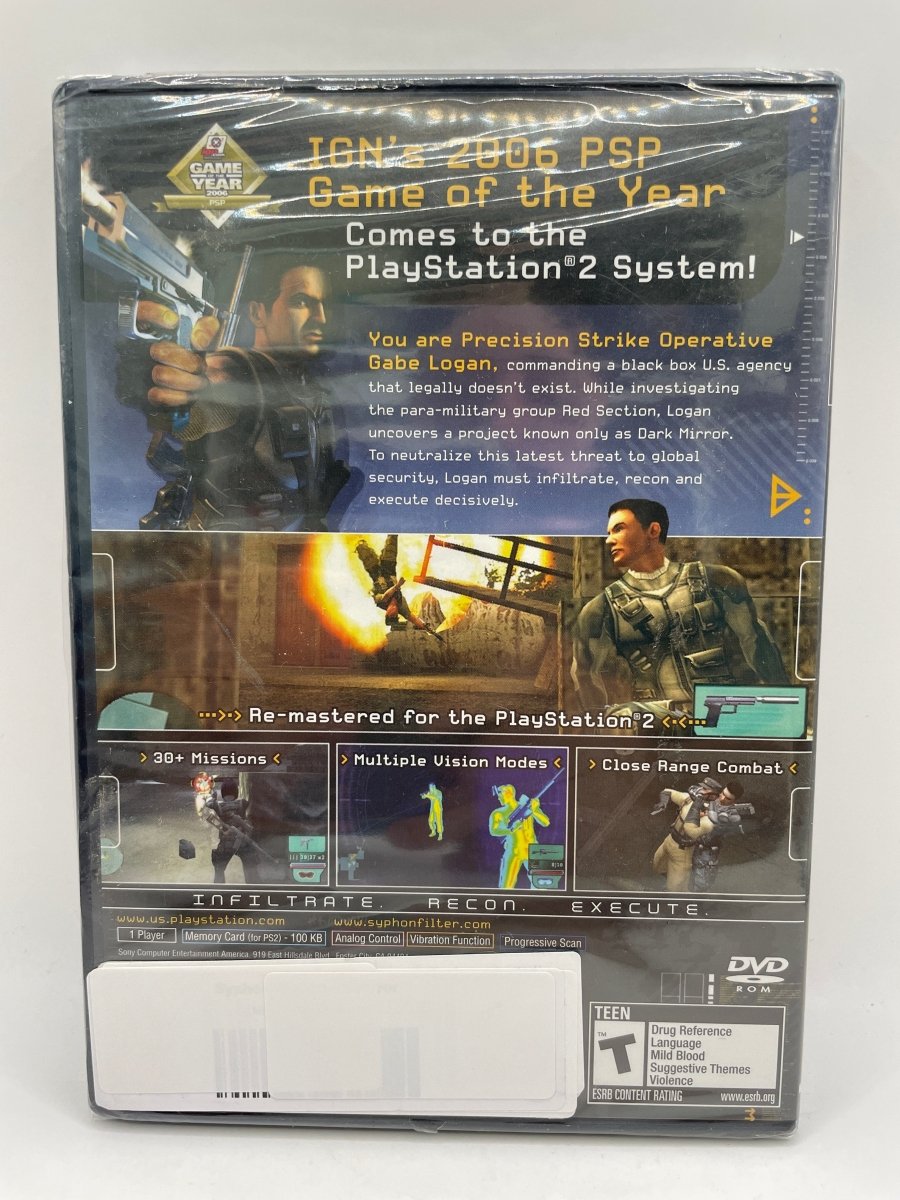 Syphon Filter Dark Mirror CL18 (NEW) PlayStation 2