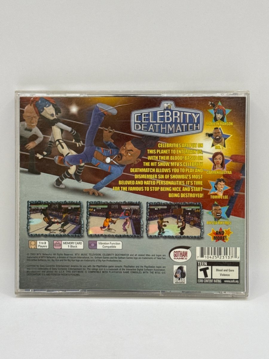 MTV Celebrity Deathmatch CL01 (CIB) PlayStation One
