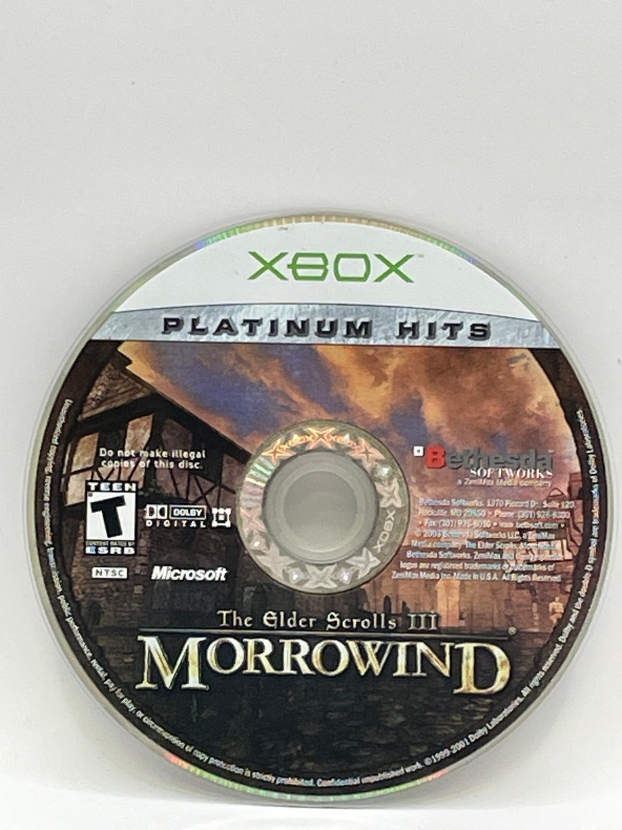 Elder Scrolls III Morrowind [Platinum Hits] CL02 (CIB) Original Xbox