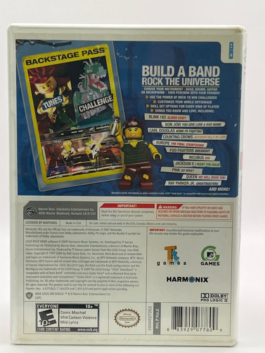 LEGO Rock Band CL01 (CIB) Nintendo Wii