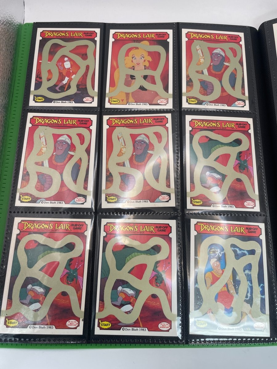 Fleer 1983 & 2024 Cardsmith Dragon's Lair Scratch Off Cards & Stickers Lot