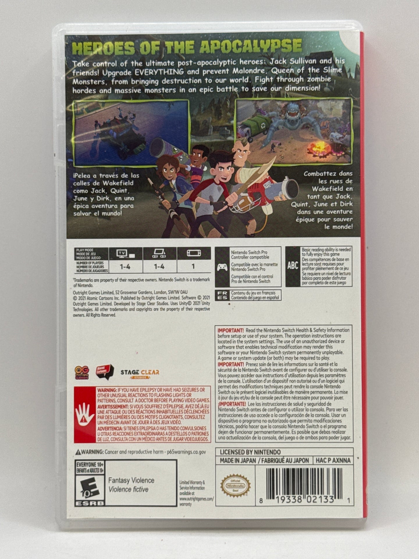 The Last Kids on Earth and the Staff of Doom CL01 (CIB) Nintendo Switch