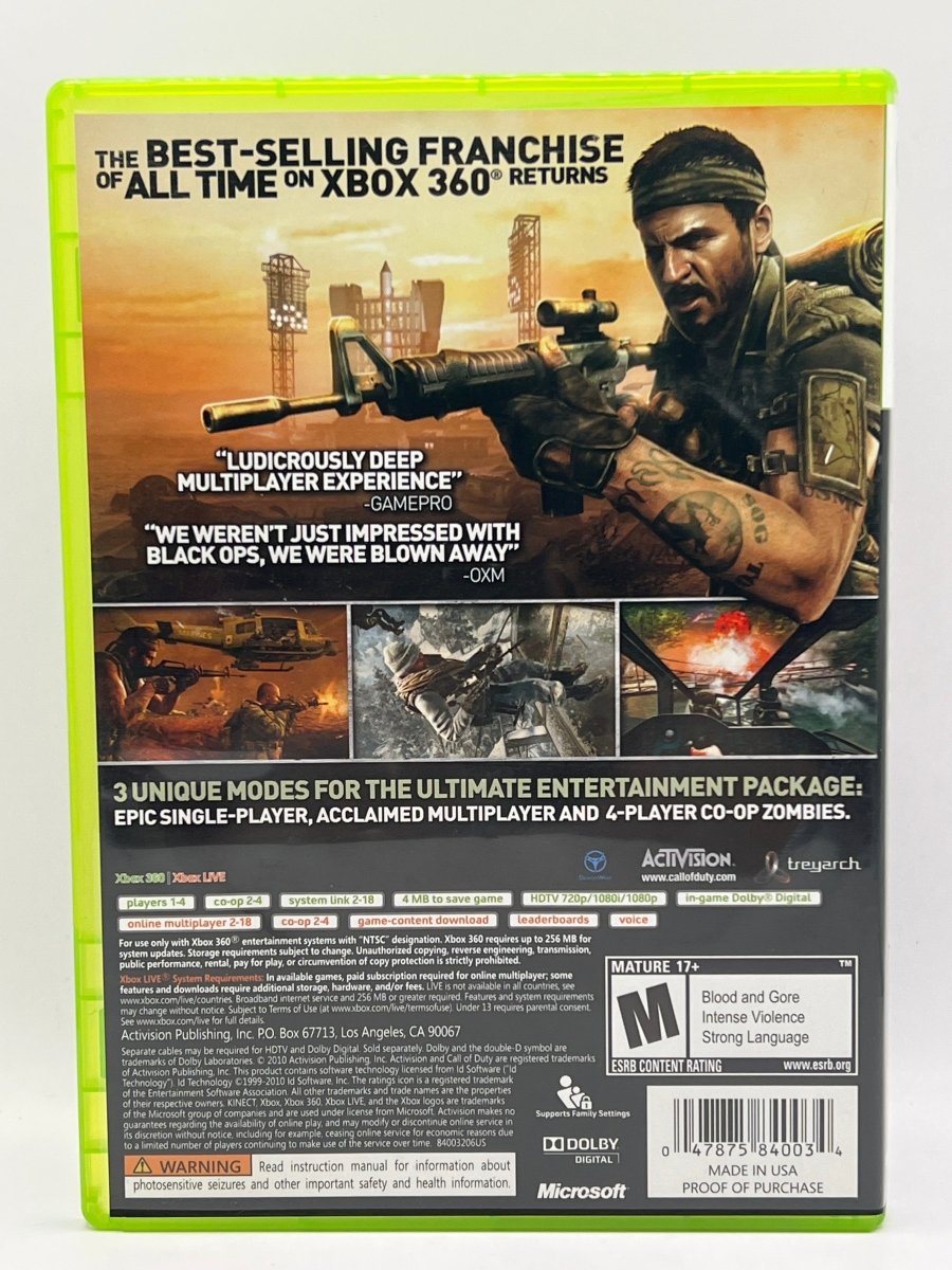 Call of Duty Black Ops CL02 (CIB) Xbox 360
